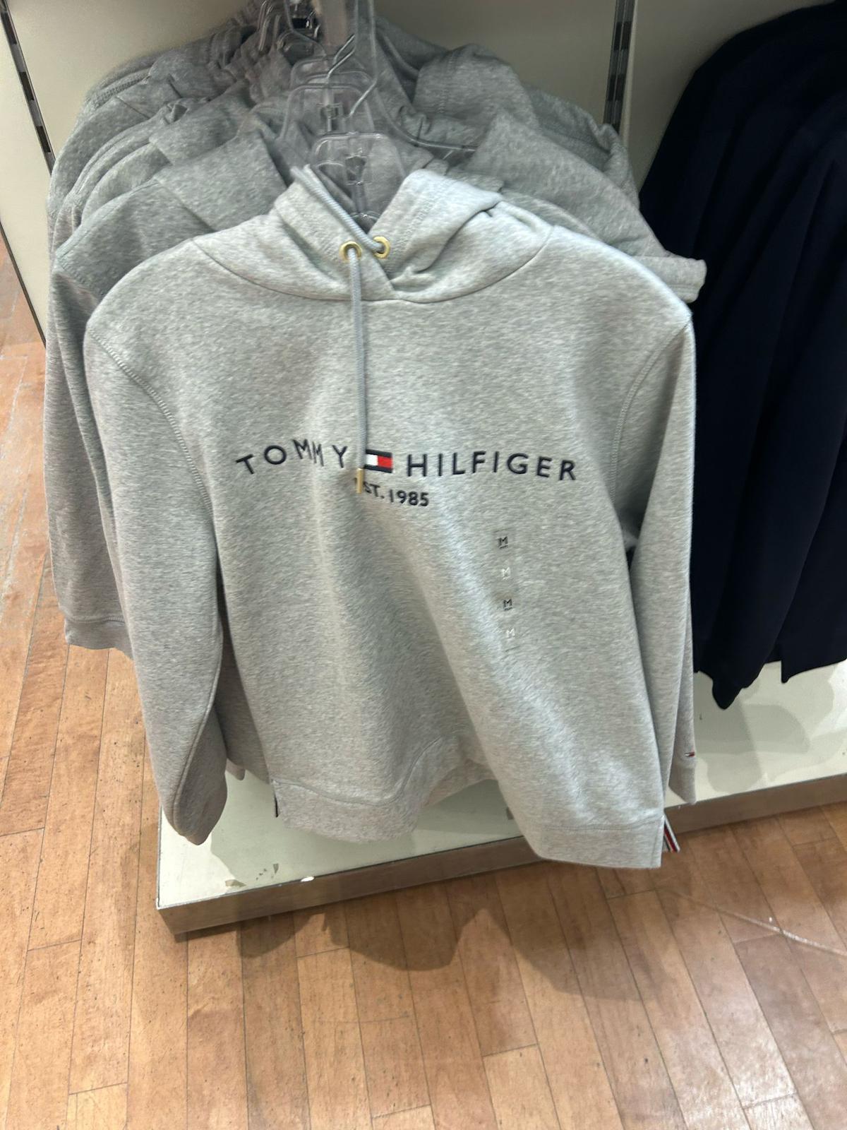 Tommy Womens' Embroidered Tommy Logo Hoodie/Grey Heather