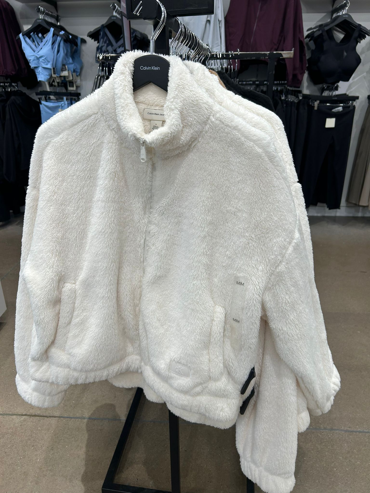 Calvin Klein WOMENS' Sherpa Jacket WHITE