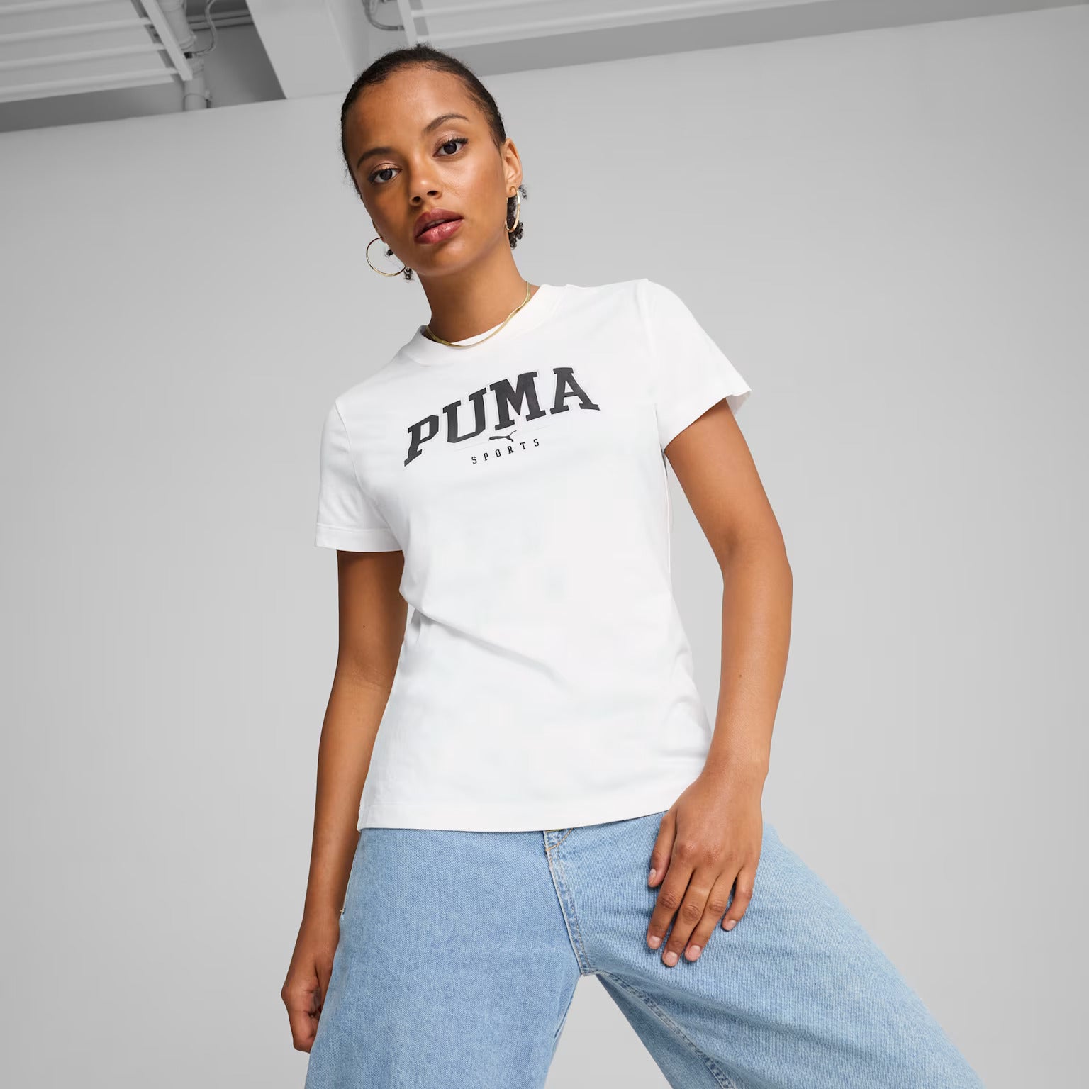 PUMA SQUAD Graphic Tee Women/WHITE