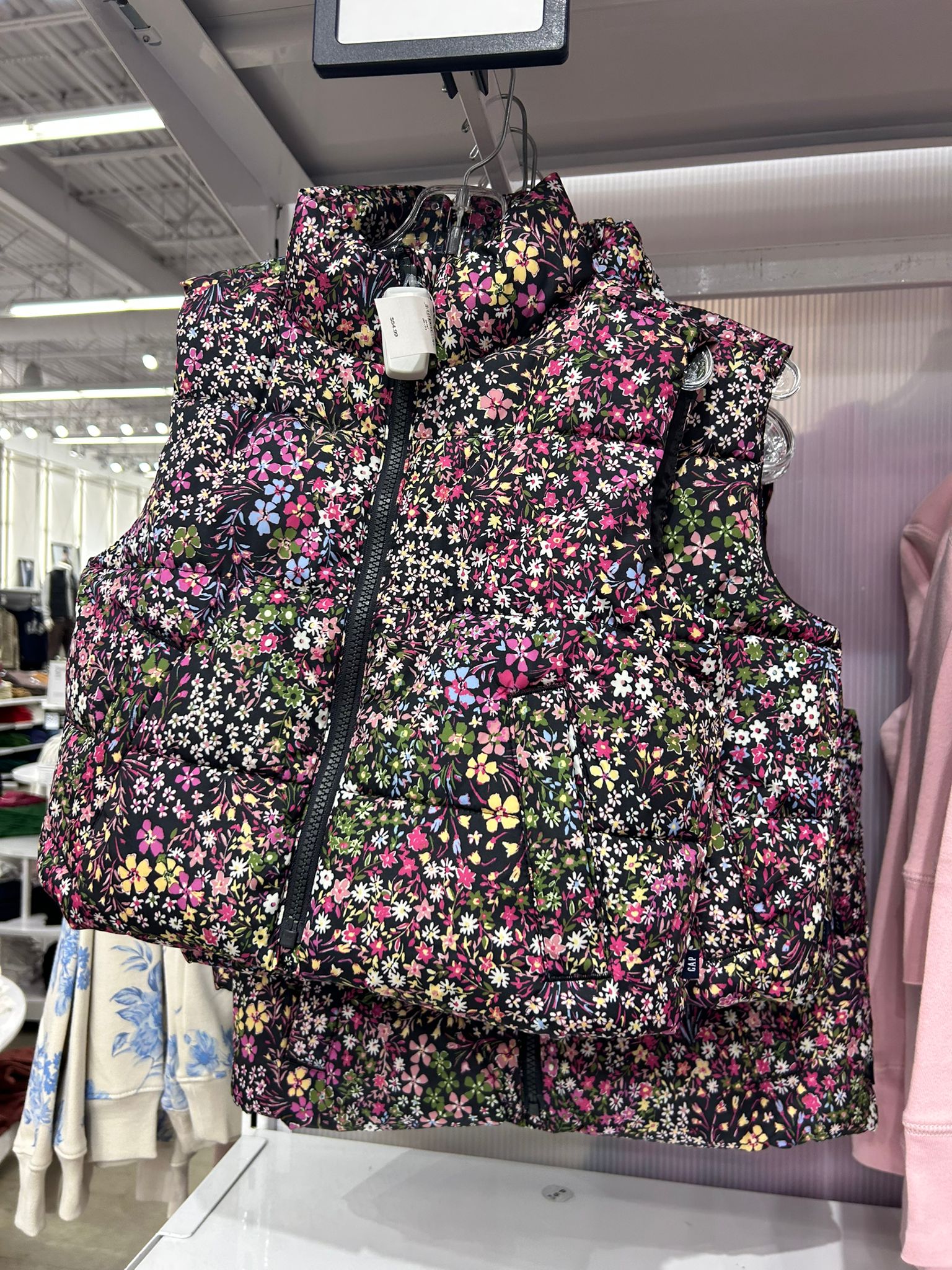 Girls Gap ColdControl Relaxed Puffer Vest Multi Floral