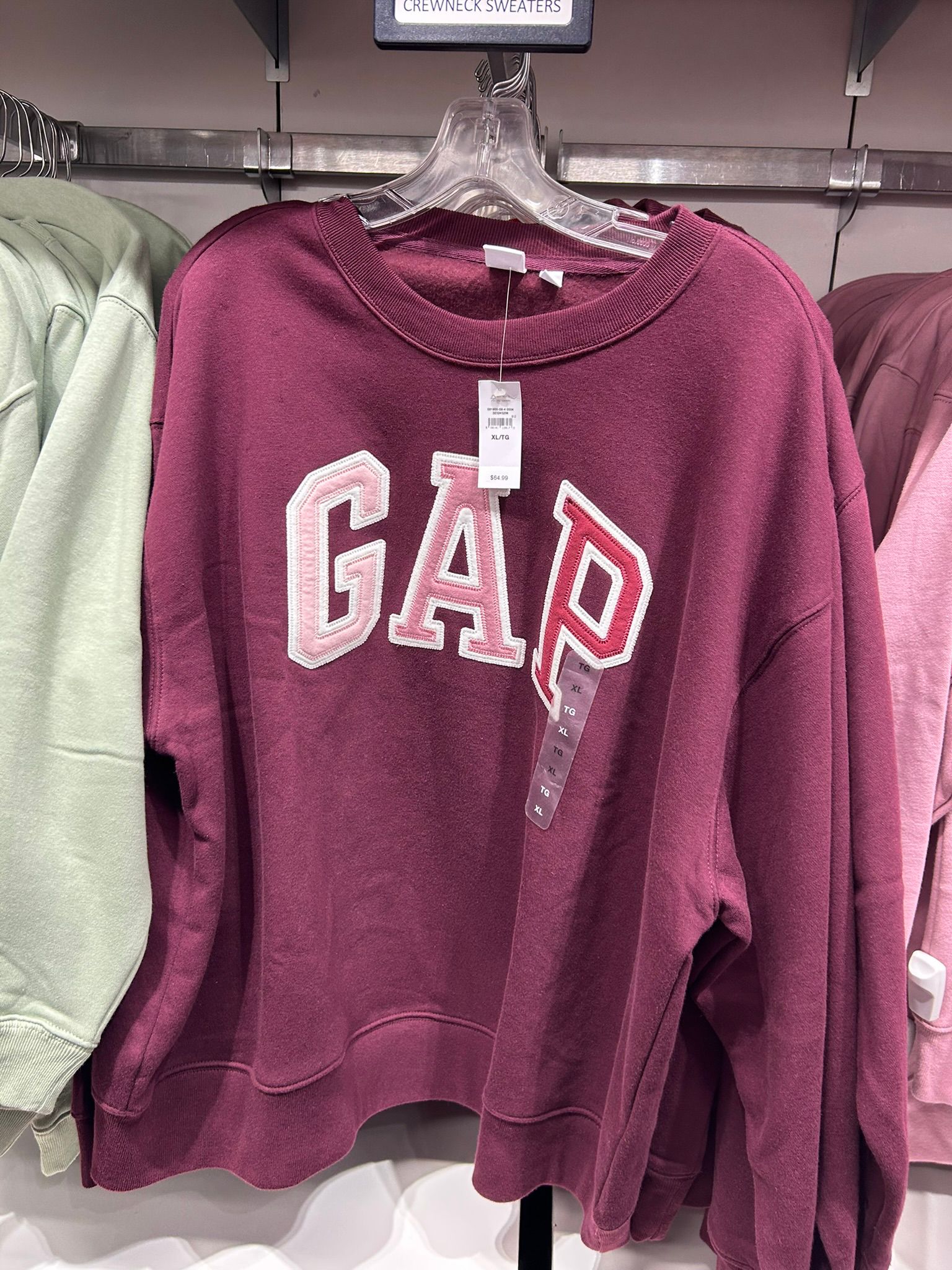 Womens' Gap Logo Sweatshirt Tuscan Red