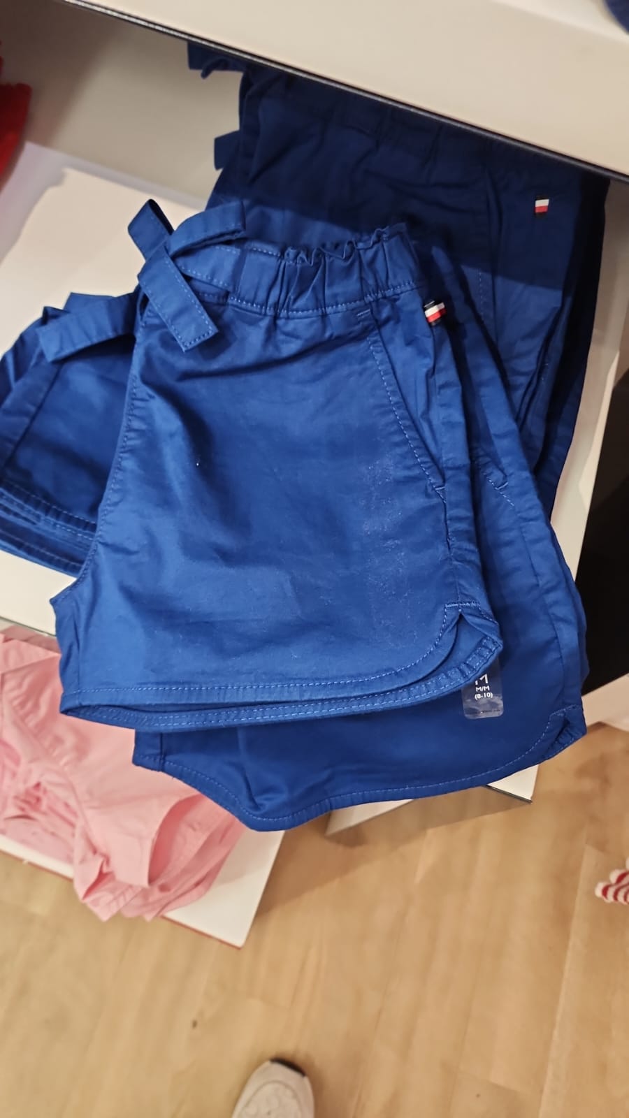 Tommy Girls' Tie-Waist Pull-On Short/ Anchor Blue