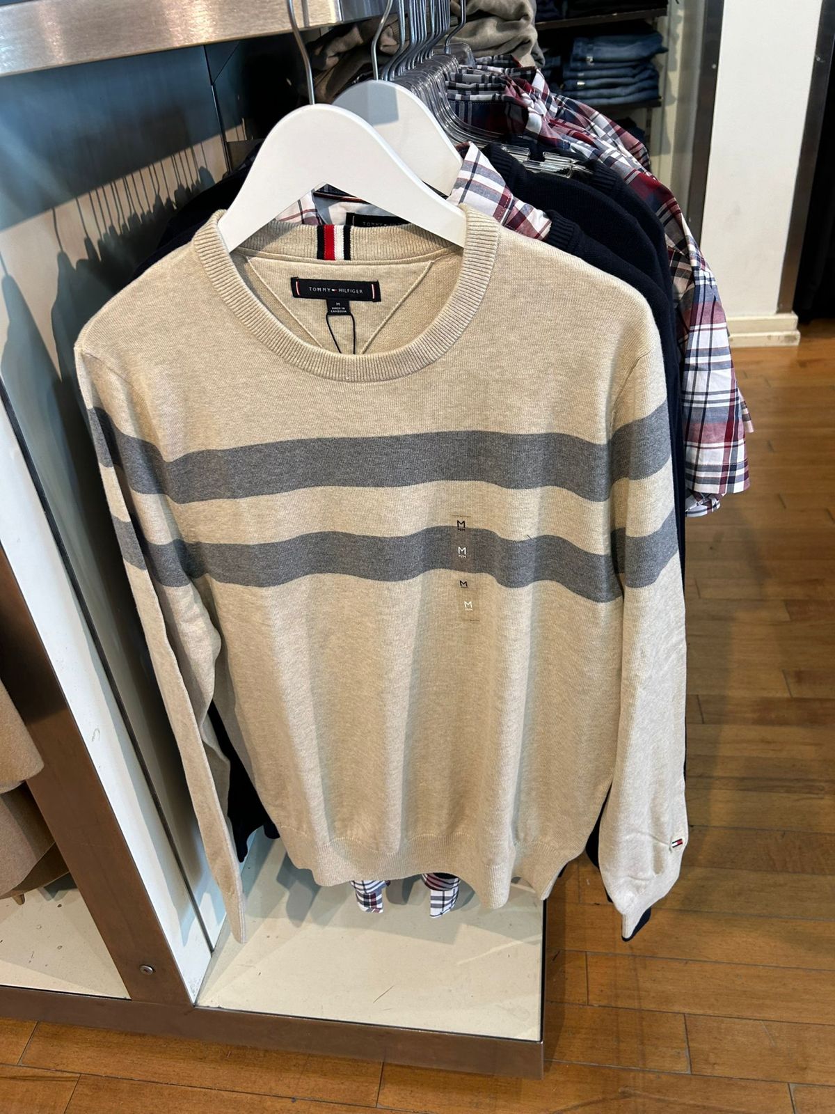 Mens' Tommy Hilfiger Double Stripe Crewneck Sweater