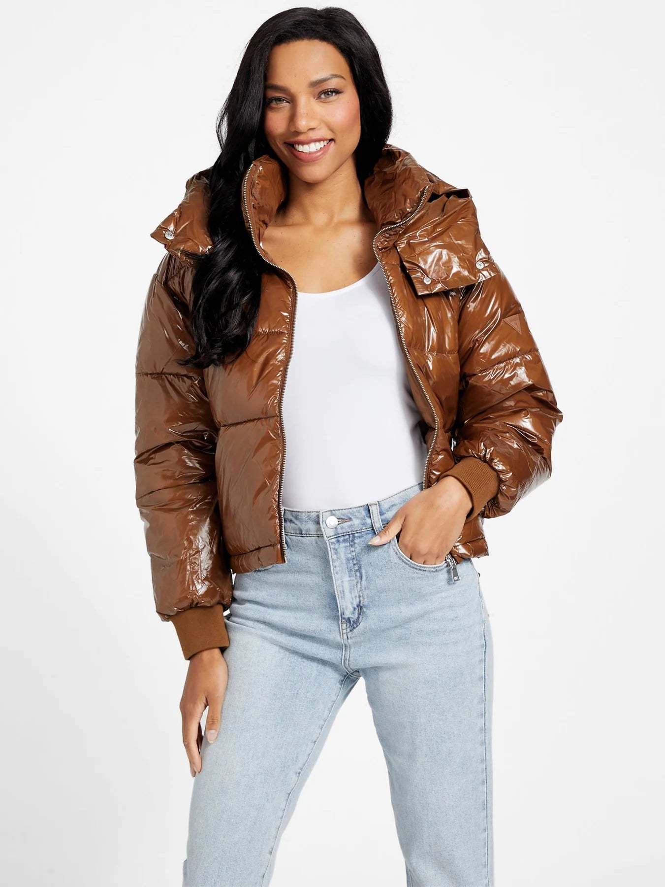 Womens' Guess malina nylon puffer jacket