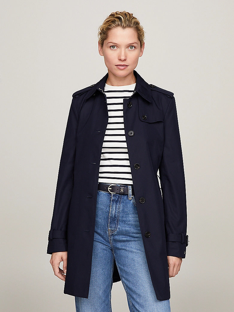 Womens' Tommy Hilfiger Single Breasted Trench Coat