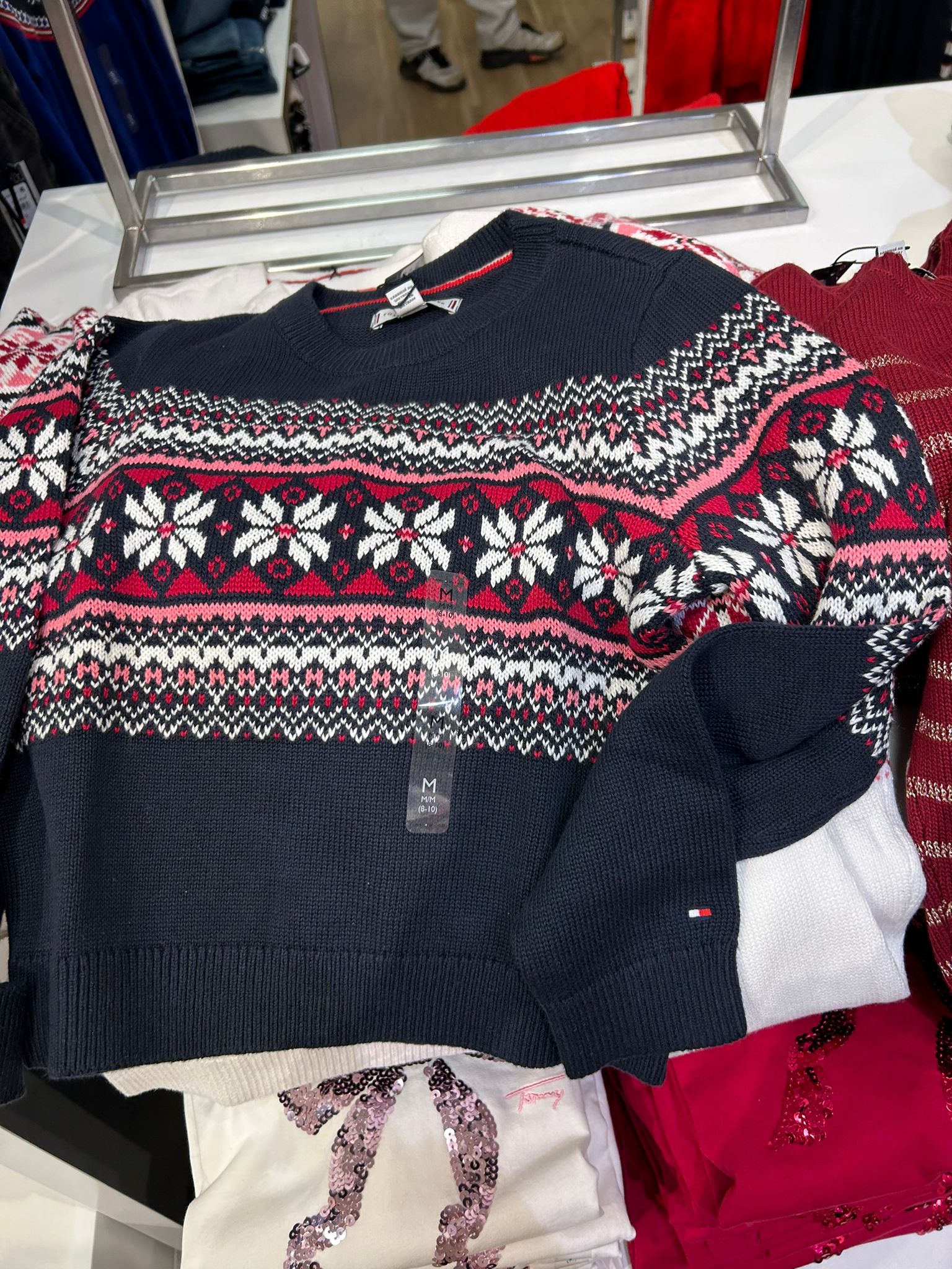 Girls' Hilfiger Fair Isle Crewneck Sweater