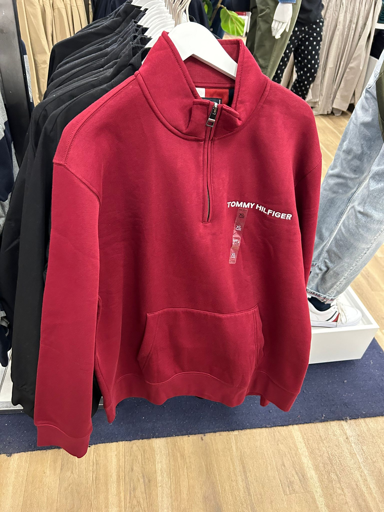 MENS' TOMMY Embroidered Logo Half-Zip Sweatshirt