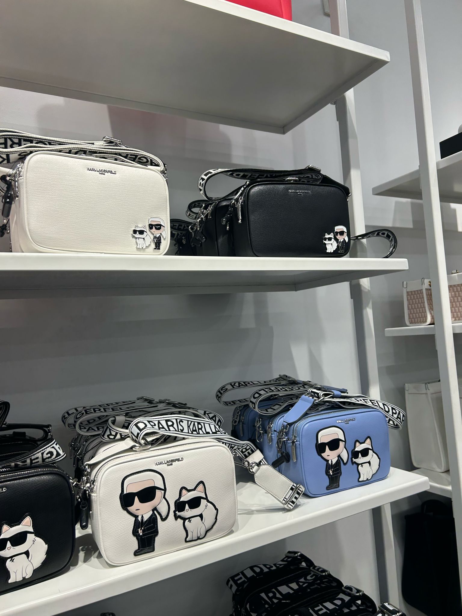 Karl Lagerfeld Paris Womens' MAYBELLE CAMERA CROSSBODY / BLUE