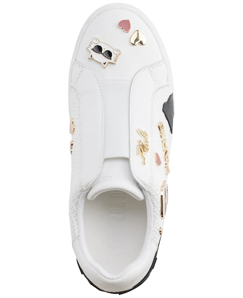 Karl Lagerfeld Paris Women's Mavise Slip-On Sneakers Bright White
