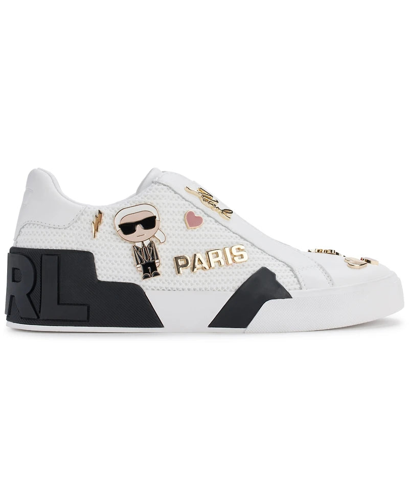 Karl Lagerfeld Paris Women's Mavise Slip-On Sneakers Bright White