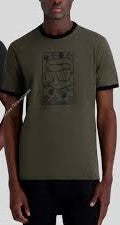 MEN'S KARL FLOWER TEE-Olive Green