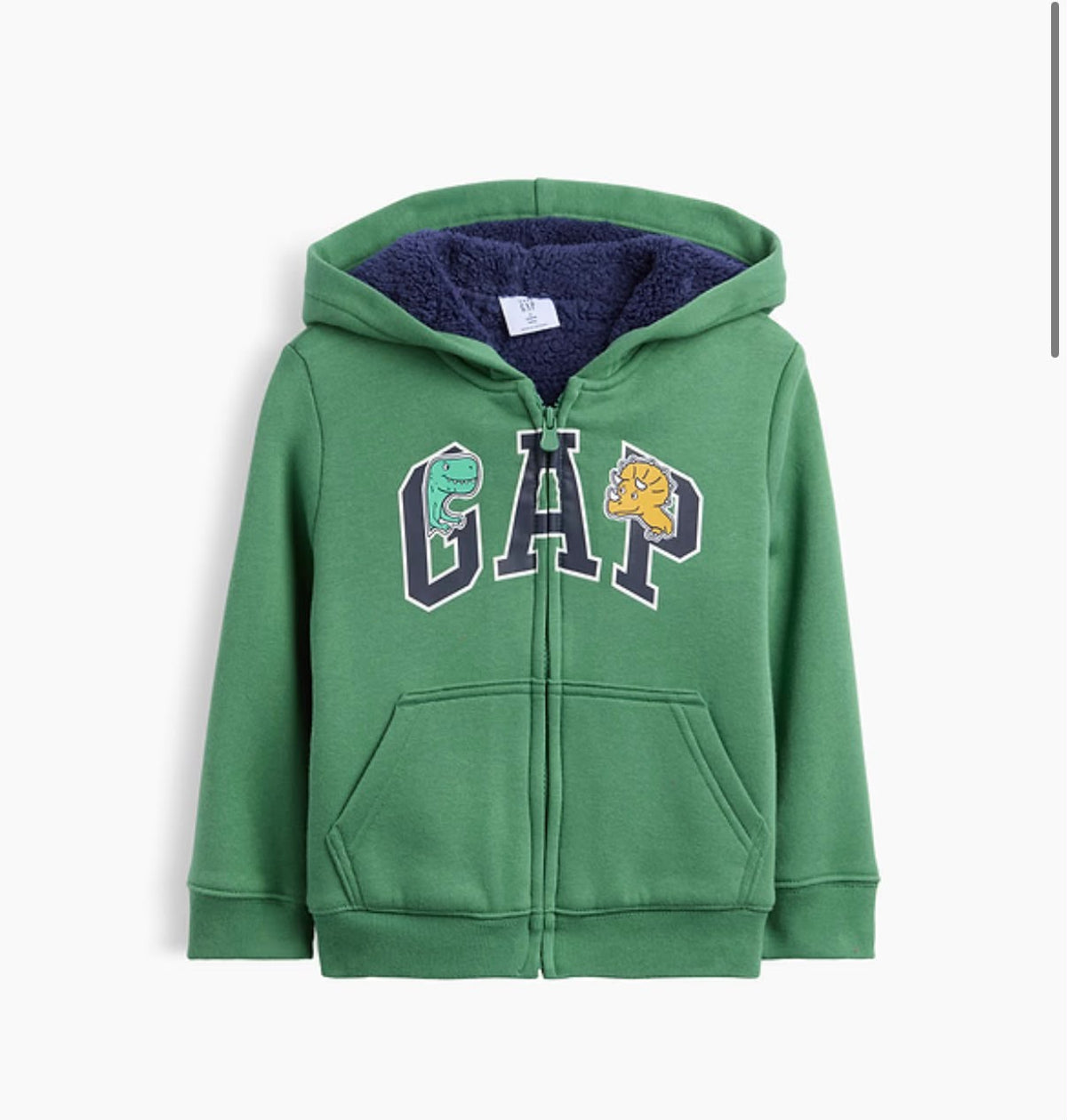 Gap babyGap Sherpa-Lined Logo Zip Boy Hoodie - Blue Track Brannen