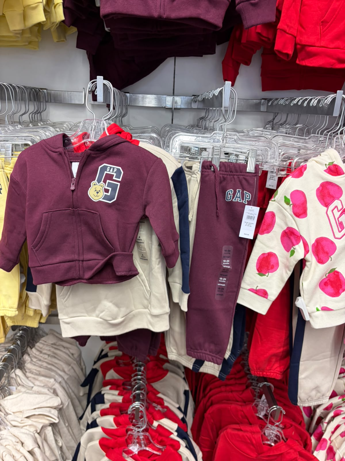 Gap babyGap Relaxed Colorblock Logo Hoodie - Tuscan Red
