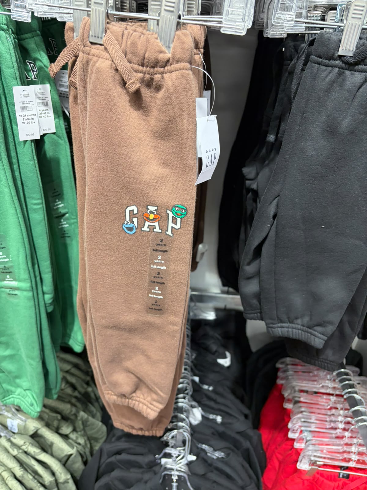 Gap babyGap Relaxed Pull-On Logo Men Joggers - Amber Wood Elmo