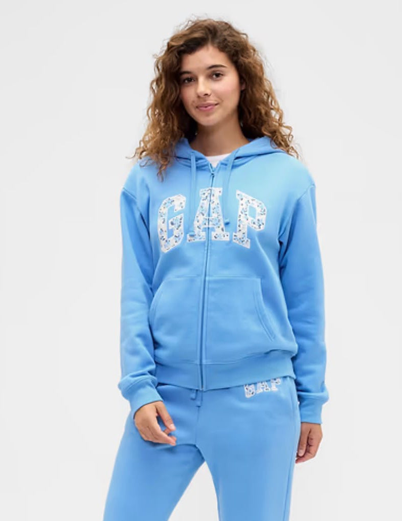 Gap Relaxed Gap Logo Women Hoodie - Baby blue