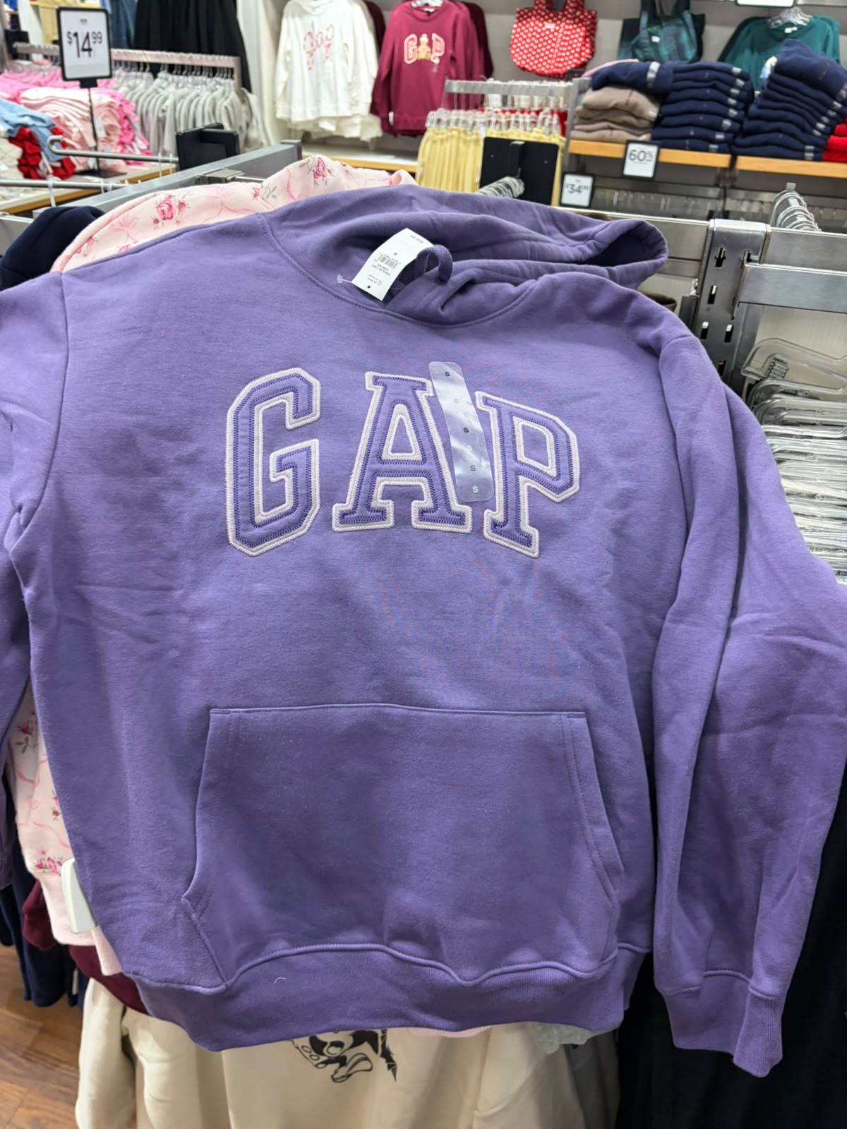 Gap Relaxed Gap Logo Women Hoodie - Grape Purple