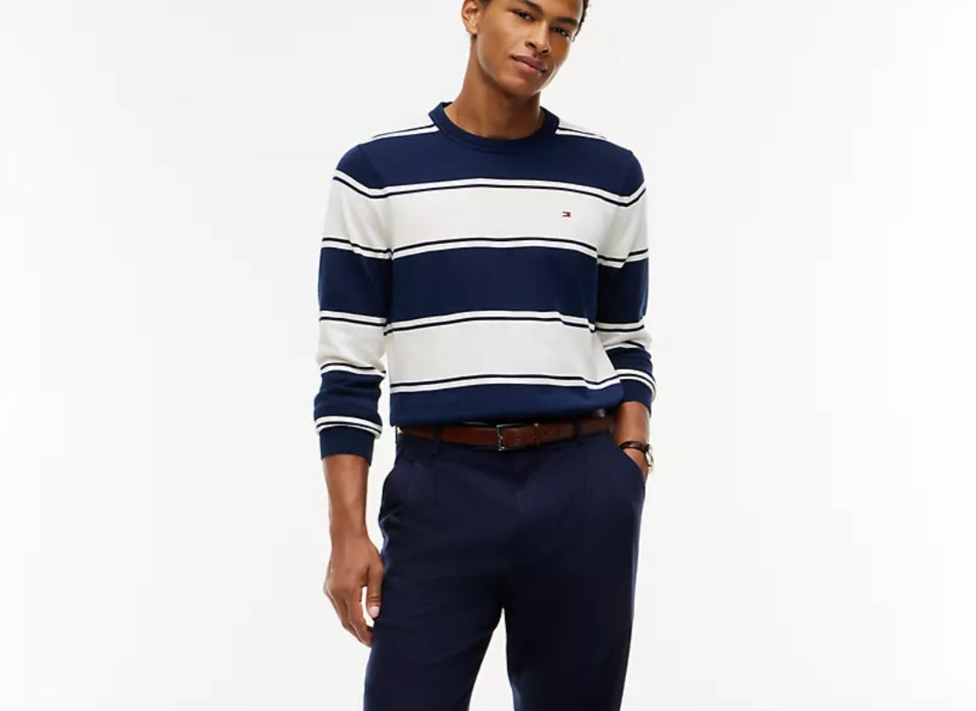 Tommy Classic Crewneck Men Sweater-Carbon Navy
