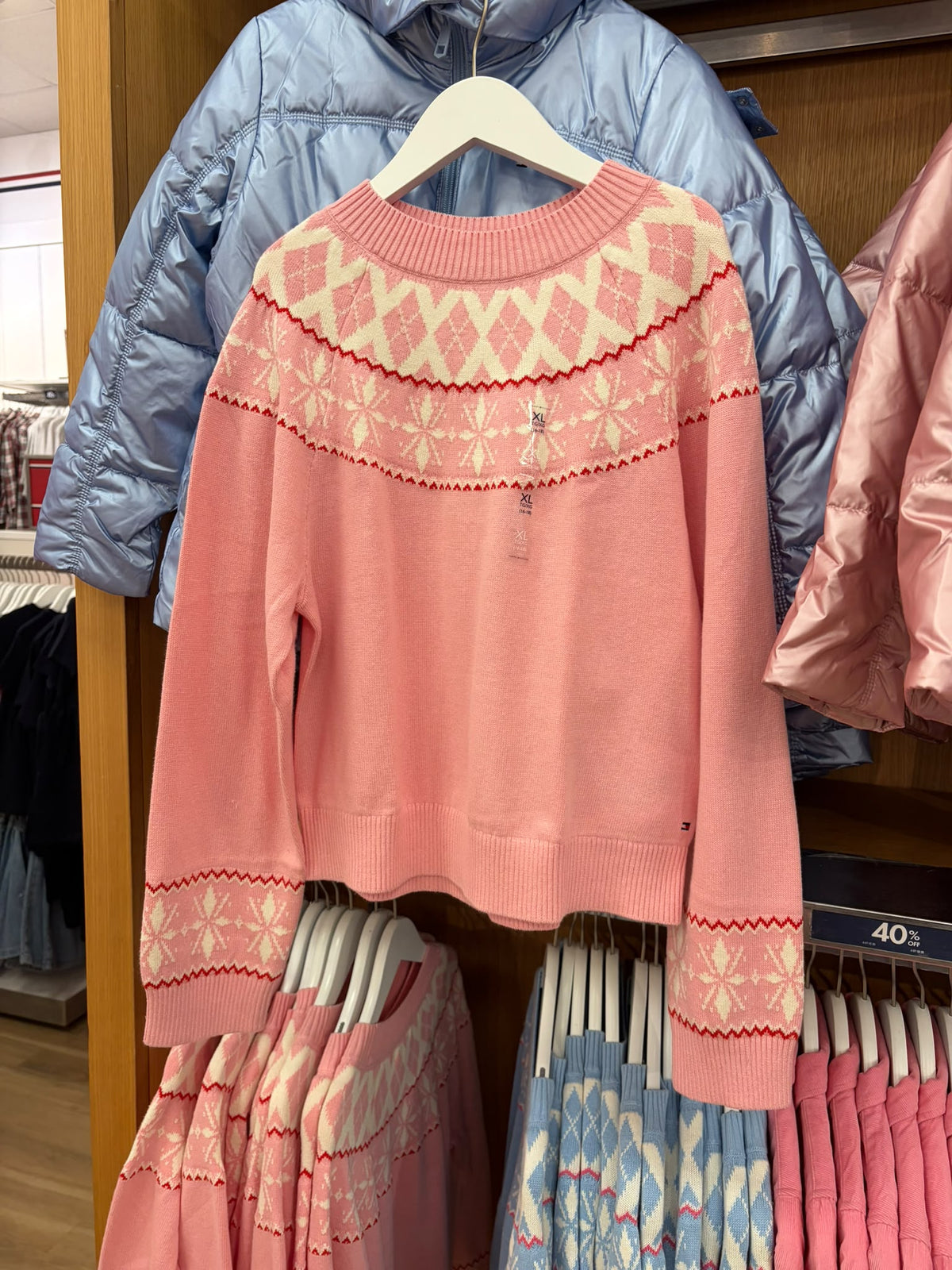 Tommy Kids' Fair Isle Girl Sweater - Pink