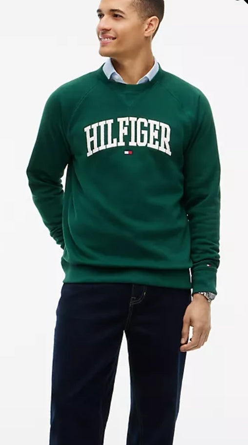 Tommy Varsity Hilfiger Logo Raglan women Sweatshirt - Ornamental Green