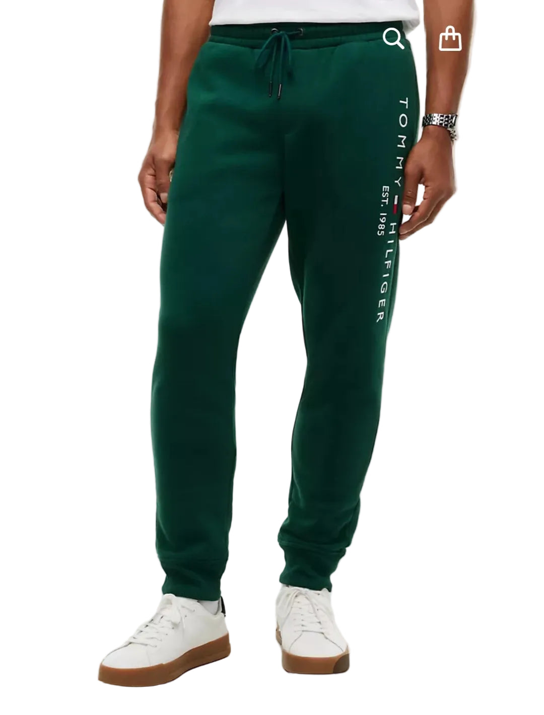 Tommy Logo Men Sweatpant - Ornamental Green
