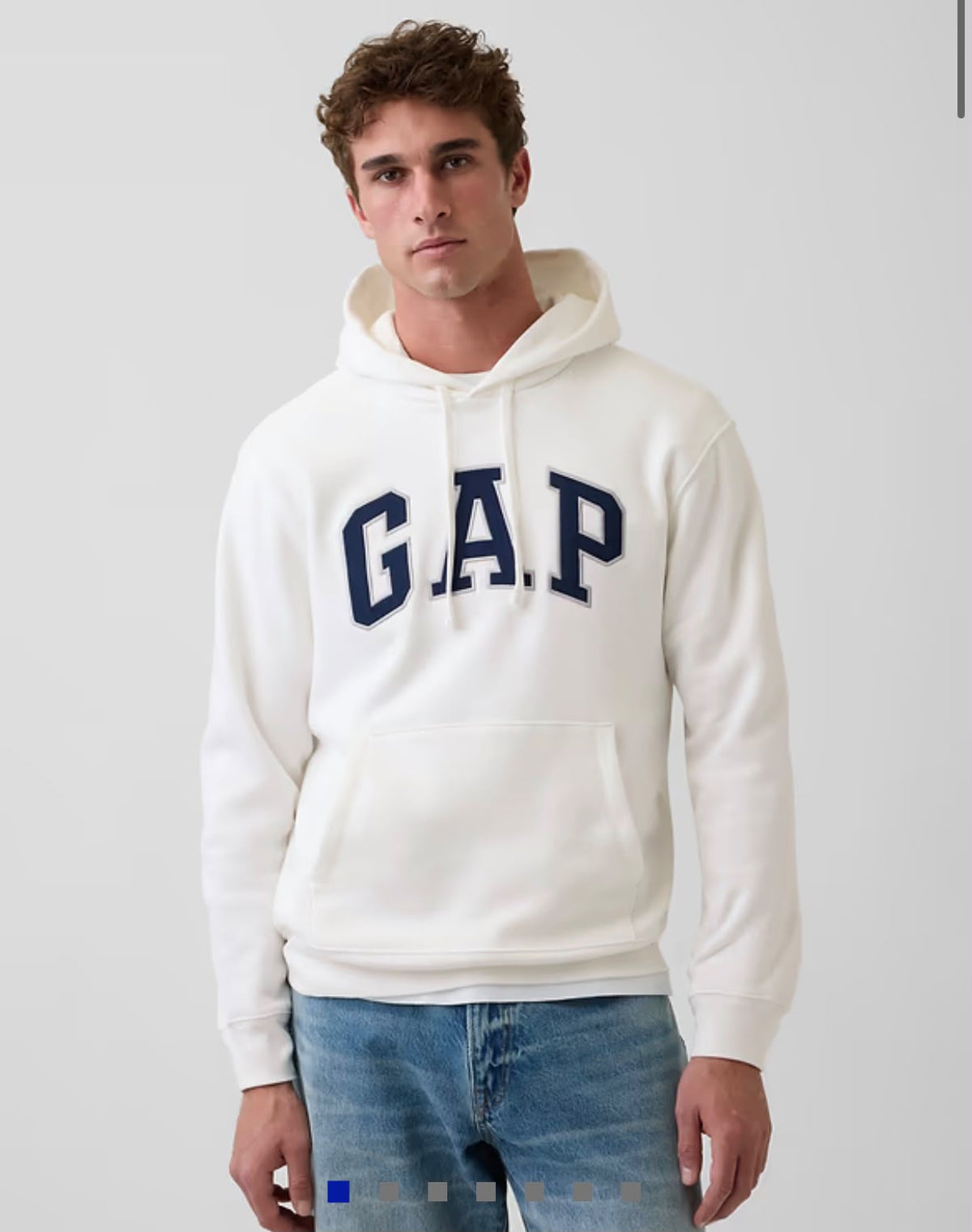 Gap Adult VintageSoft Arch Logo Men Hoodie - Off White