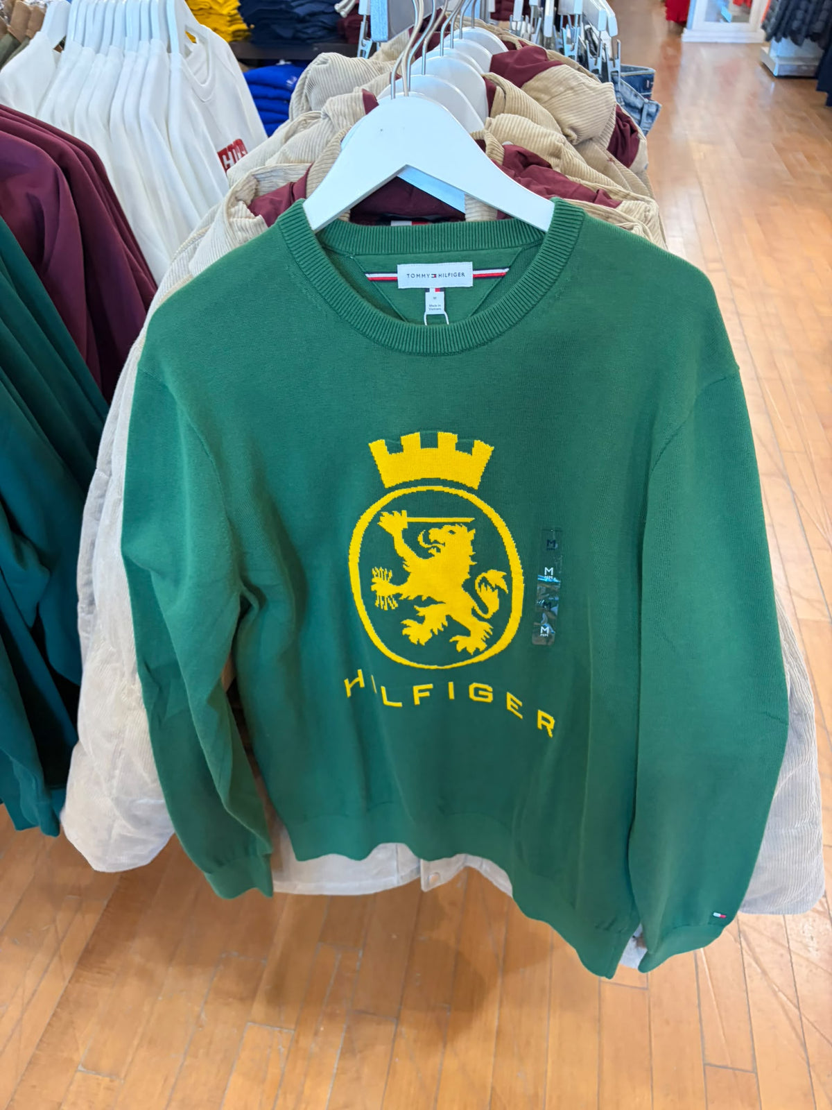 Crest Logo Crewneck Men Sweater- Deep Evergreen