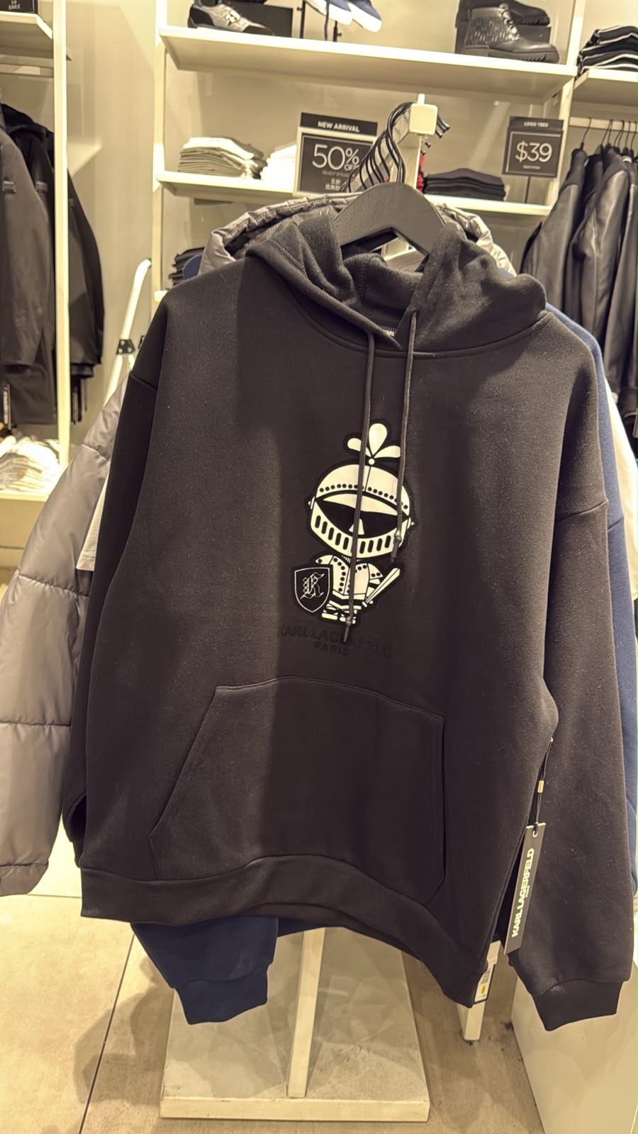 Karl FLEECE KARL ARMOR Men HOODIE - Black