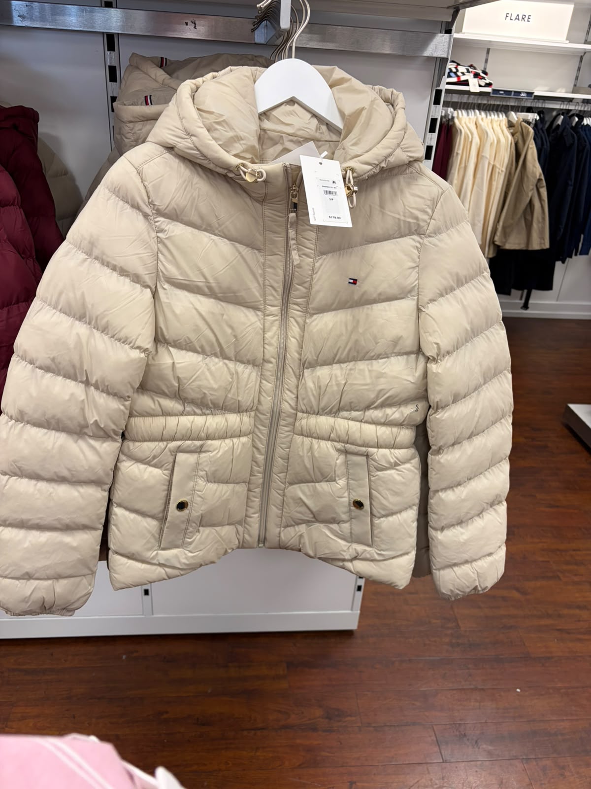 Lightweight Quilted Hooded Women Jacket - Classic Beige