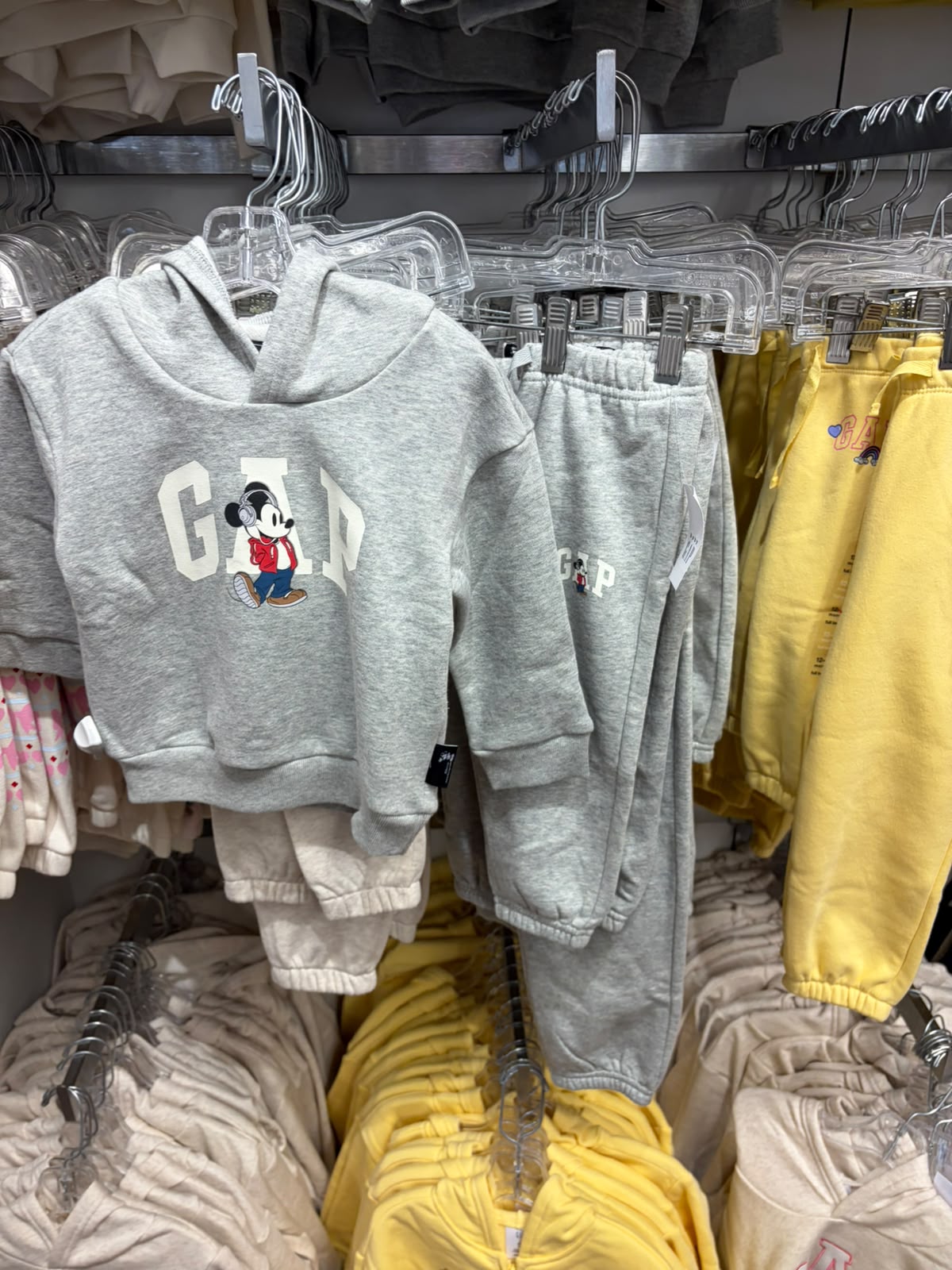 Gap babyGap Relaxed Colorblock Logo Boy Hoodie - Headphones Gray