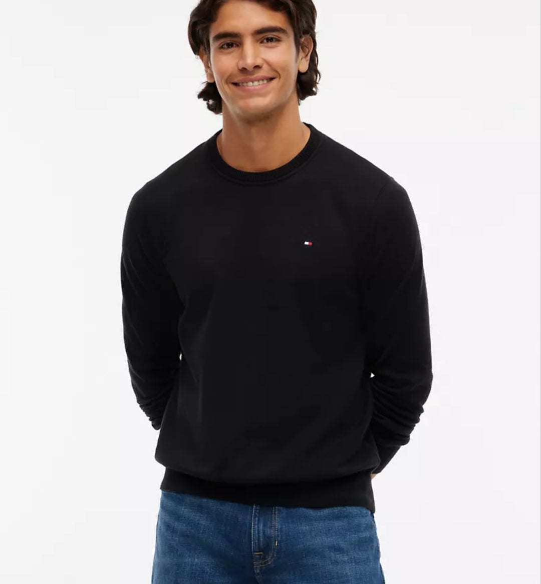 Tommy Classic Crewneck Men Sweater-Black
