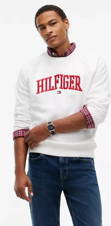 Tommy Varsity Hilfiger Logo Raglan women Sweatshirt - Ecru
