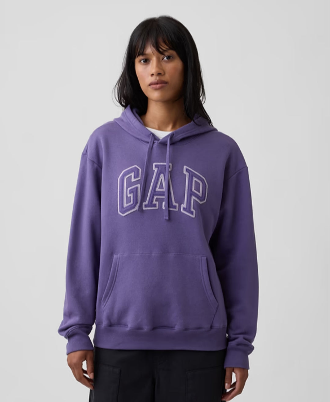 Gap Relaxed Gap Logo Women Hoodie - Grape Purple