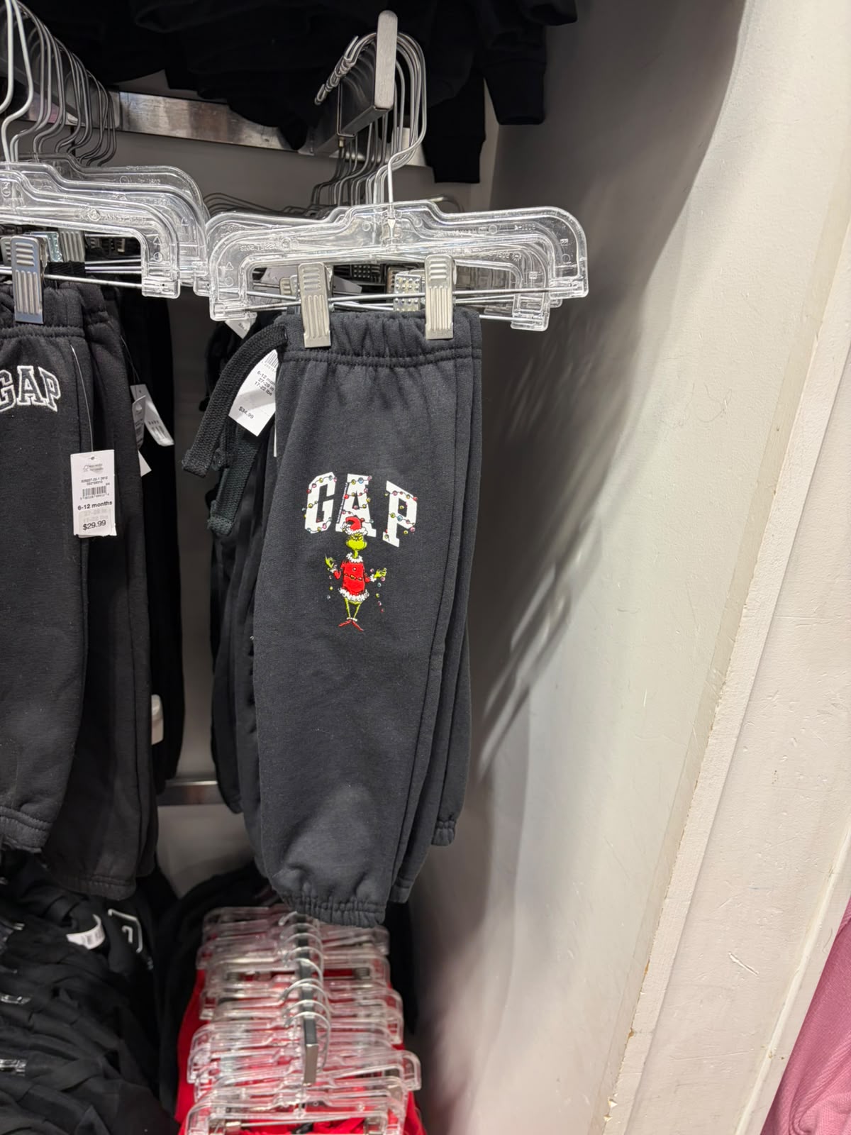 Gap babyGap Relaxed Pull-On Logo Men Joggers - Grinch Black