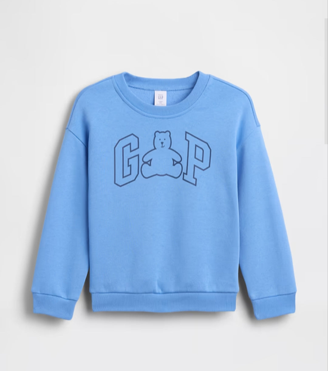 Gap babyGap Relaxed Holiday Logo Boy and Girl Sweatshirt - Rain Blue