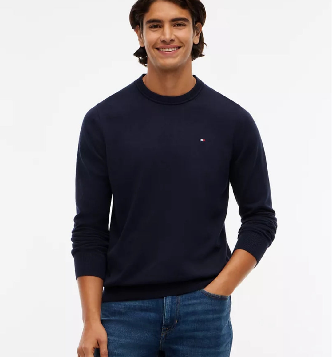 Tommy Classic Crewneck Men Sweater-Navy