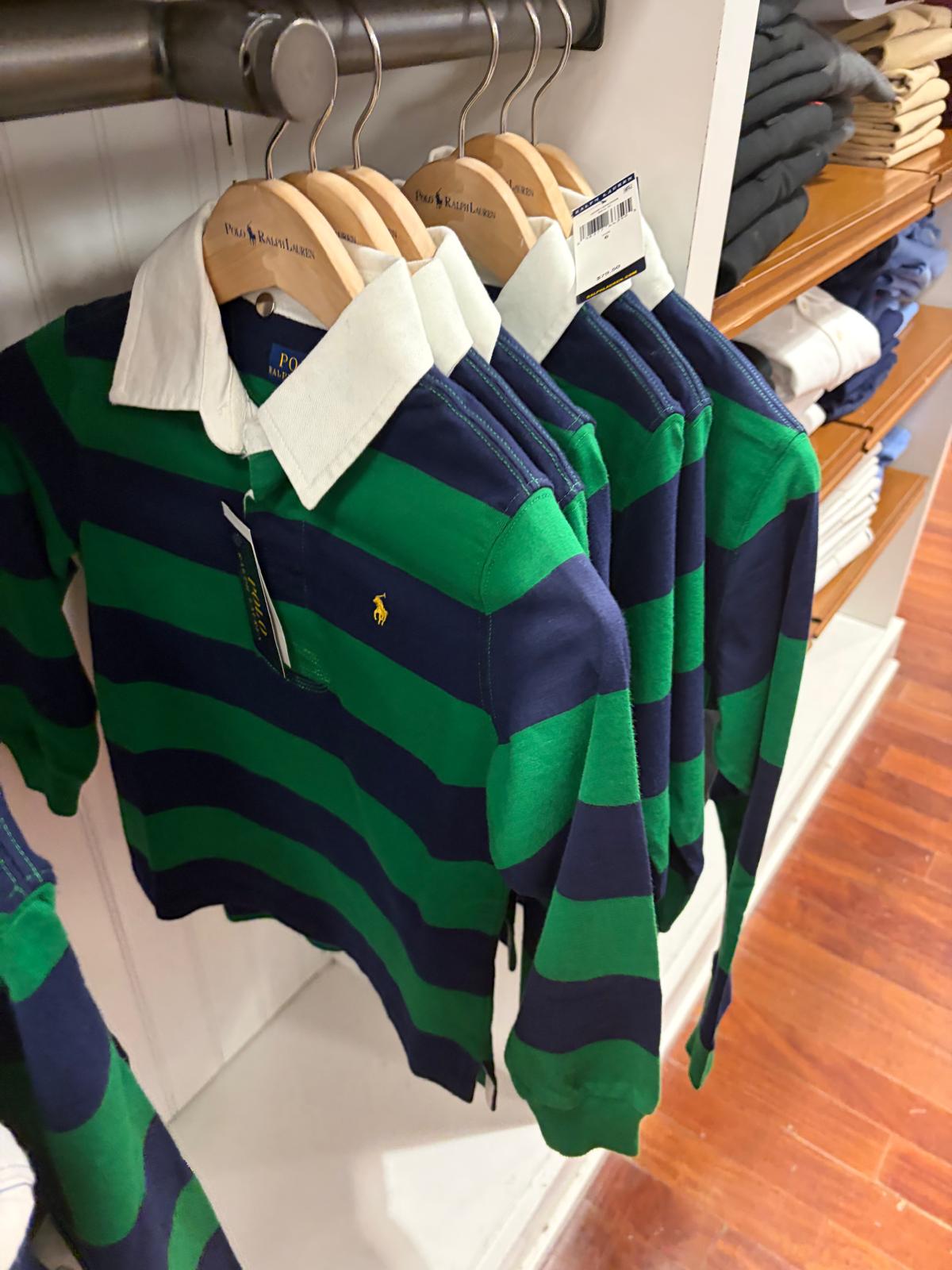 Ralph Lauren The Iconic Rugby Boy Shirt- Verano Green/Rustic Navy