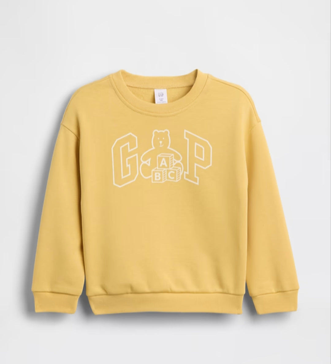 Gap babyGap Relaxed Holiday Logo Boy and Girl Sweatshirt - French Almond Yellow