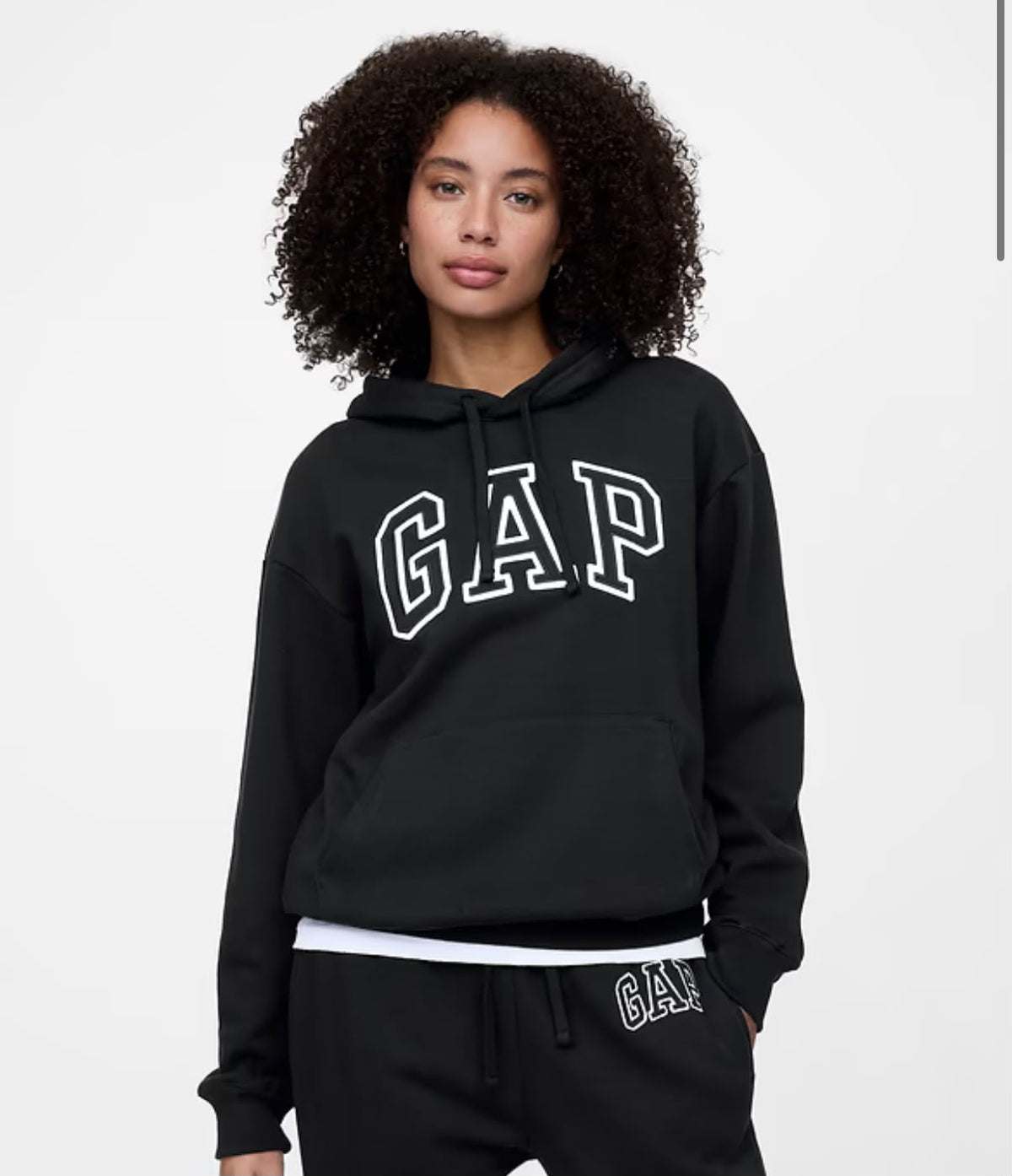Gap Relaxed Gap Logo Women Hoodie - Black