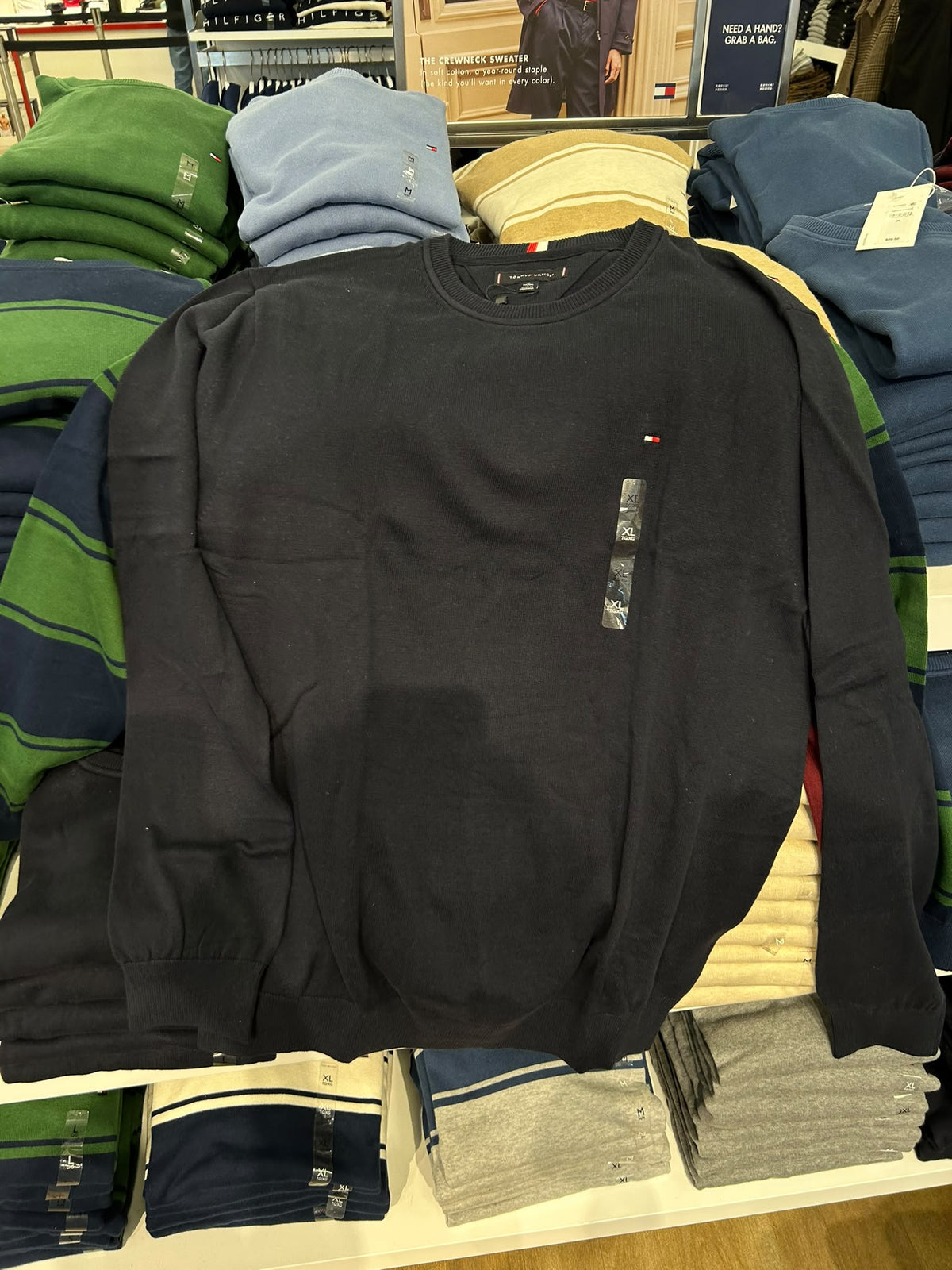 Tommy Classic Crewneck Men Sweater-Navy