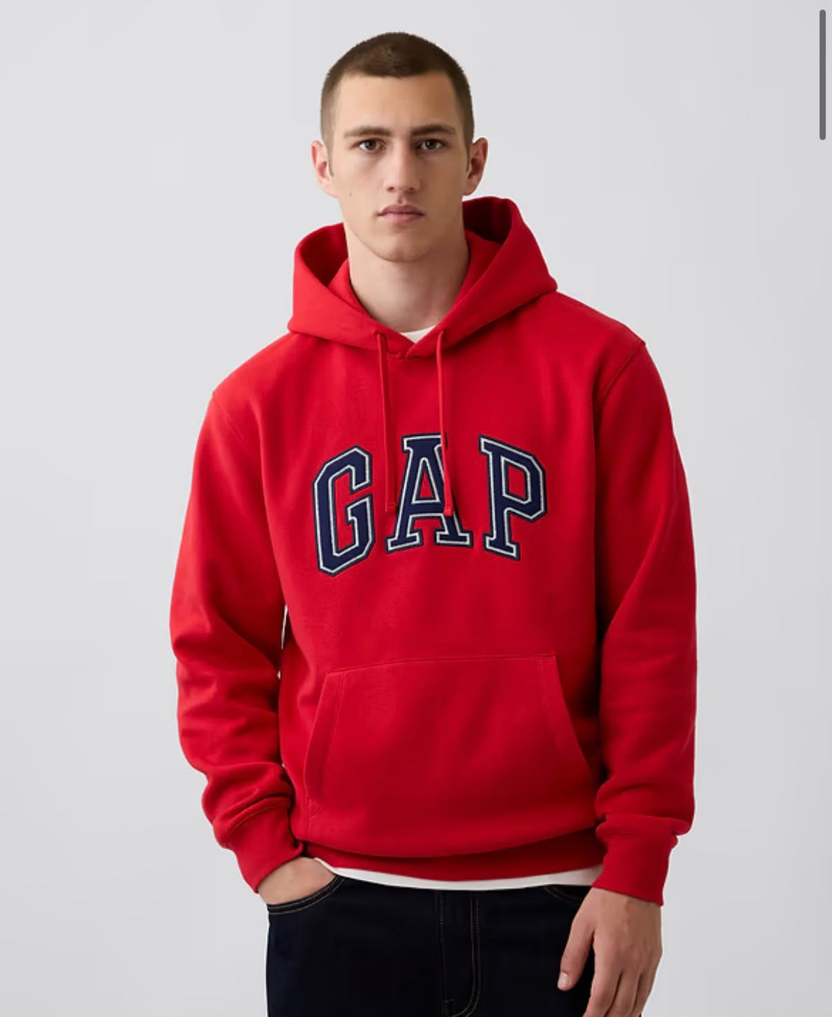 Gap Adult VintageSoft Arch Logo Men Hoodie - Modern Red