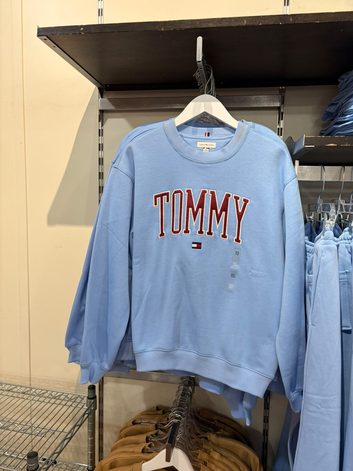 Tommy Varsity Tommy Logo Crewneck Women Sweatshirt - Vessel Blue