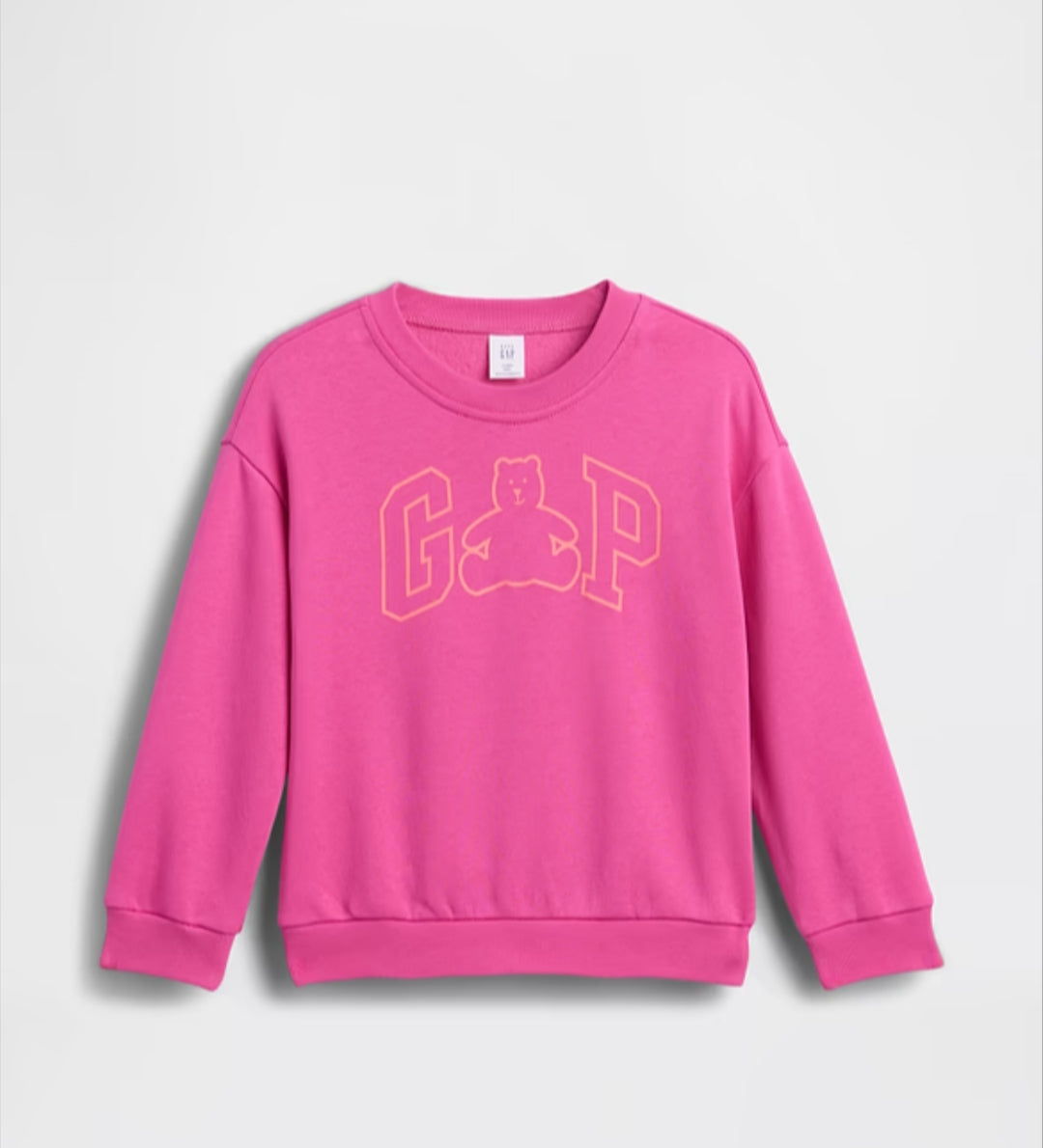 Gap babyGap Relaxed Holiday Logo Boy and Girl Sweatshirt - Standout Pink