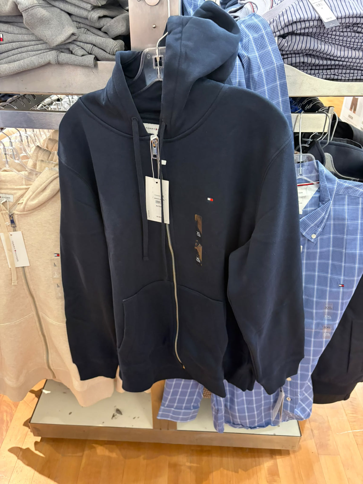 Tommy Essential Zip Men Hoodie - Navy Blue