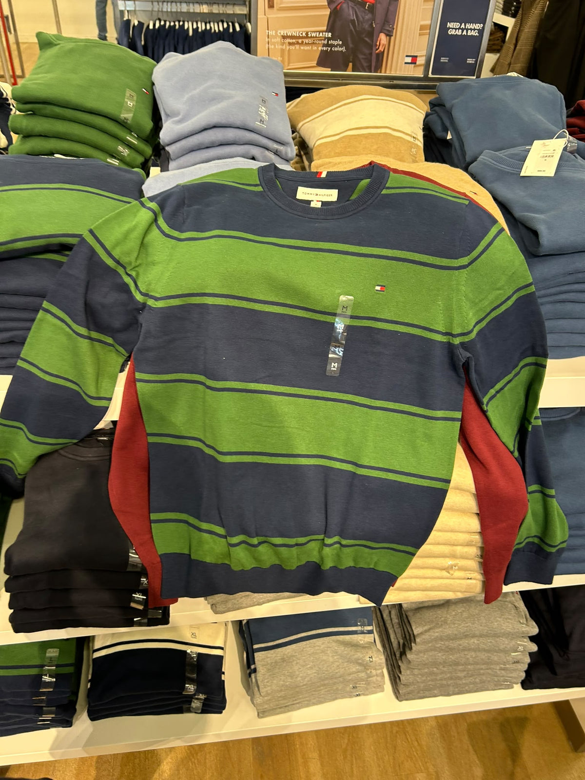 Tommy Classic Crewneck Men Sweater-Deep Evergreen