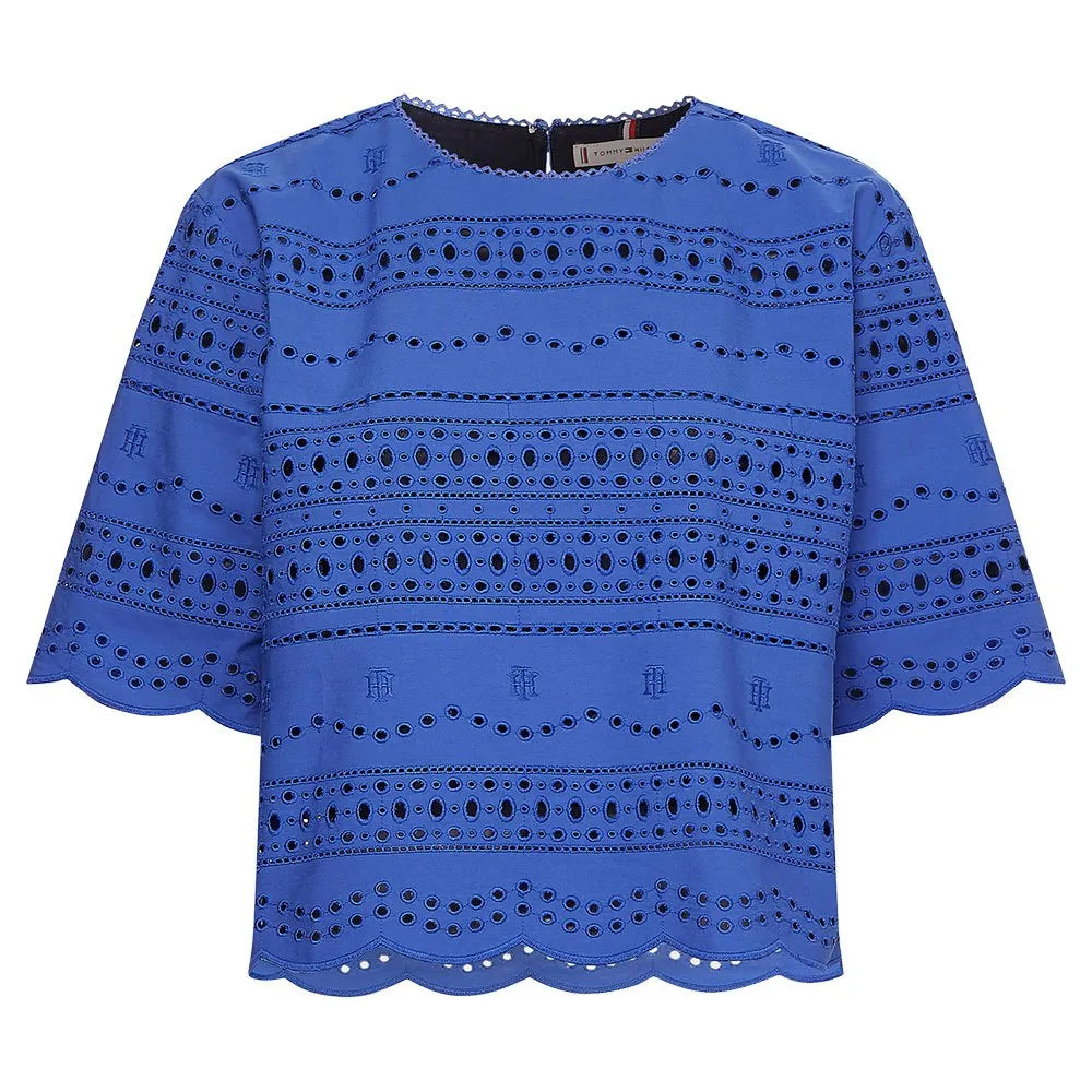 Tommy Hilfiger Broderie Anglaise Relaxed Fit short-sleeved blouse
