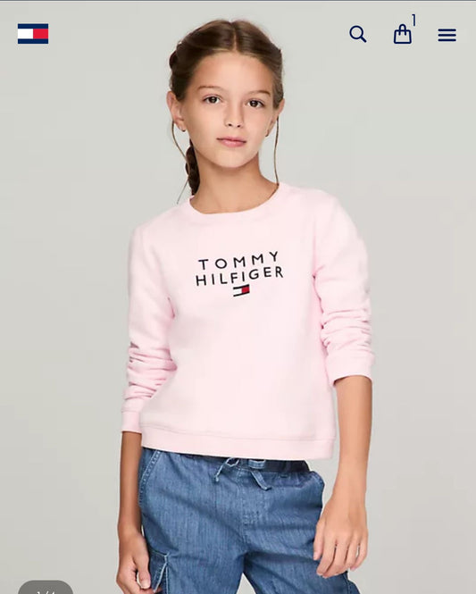 GIRLS' TOMMY Kids' Tommy Hilfiger Logo Sweatshirt - Pink