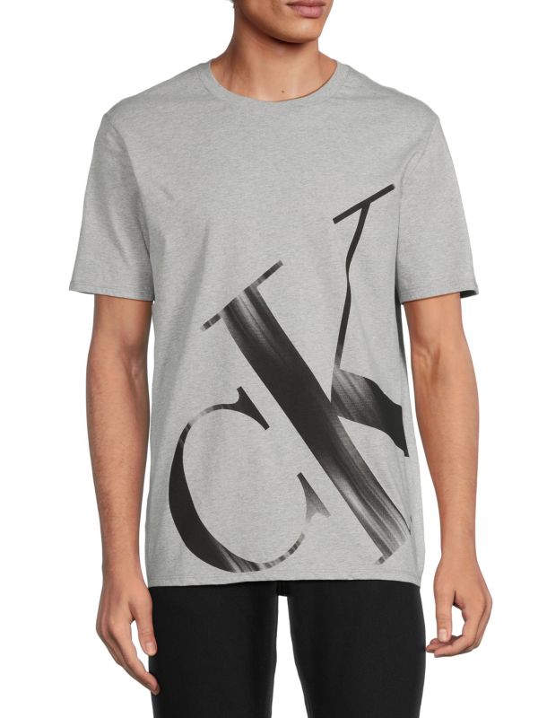 CALVIN KLEIN Logo Crewneck T Shirt - MEN