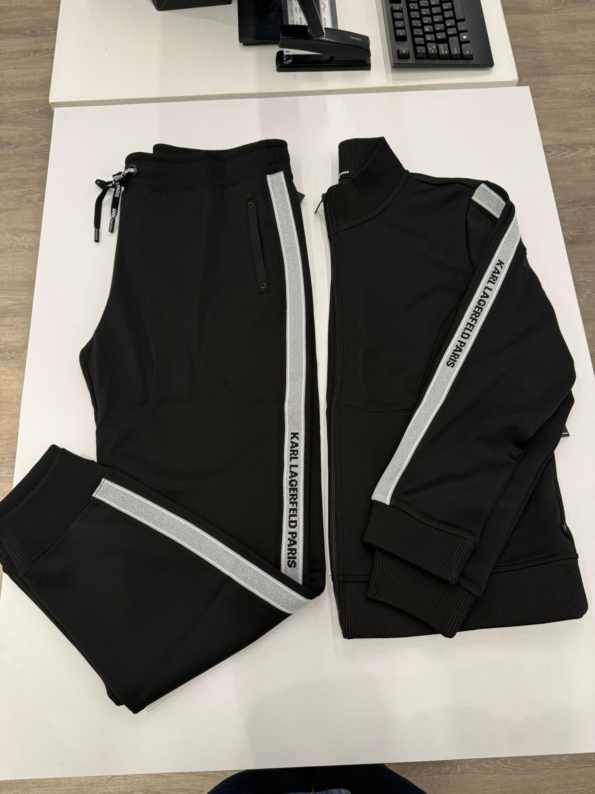 Womens' KARL LOGO TAPE JOGGER Black