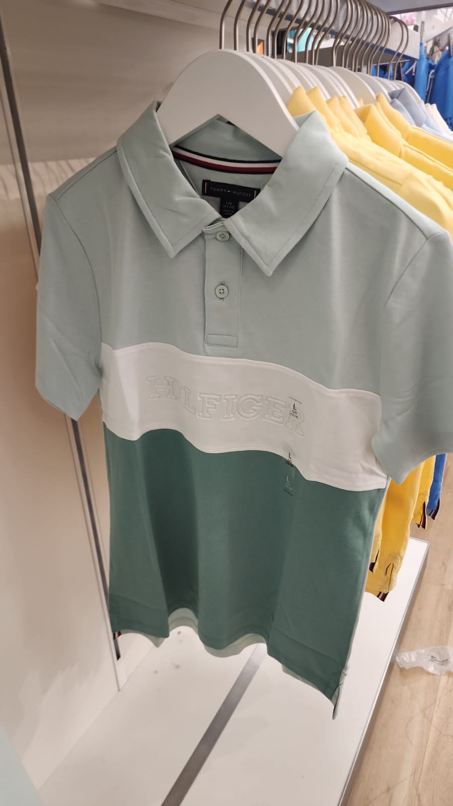 Tommy Boys' Colorblock Monotype Logo Polo