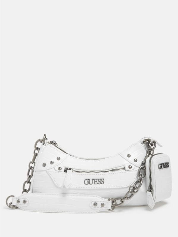 Guess Womens'  Eva Shoulder Bag -White